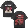 Camiseta Preta Lavável Lavável Transfronteiriça de Manga Curta Retro Tendência com Vários Padrões e Estilos, Versátil
