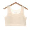 Ropa interior de desarrollo de verano para niñas Transpirable Sin costuras Tirante ancho Anti-golpes para Estudiantes de Secundaria Ropa interior de espalda hermosa