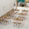 Mesa y Sillas de Comedor, Juego de Mesa y Sillas Comerciales para Restaurante, Mesa de Desayuno para Uso Doméstico, Mesa Rectangular Simple para Cafeterías, Comedores