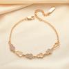 Nuevo brazalete de calabaza hueca microincrustada de alta gama de lujo ligero para mujer, exquisita moda, versátil, imitación de moissanita, joyería creativa