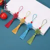 Nudo Chino Pequeño con Cuentas Rojas, Memoria USB Mini, Marcapáginas de Nudo Chino Pequeño, Adorno Colgante de Bolsita, Accesorio de Ropa Tejido a Mano