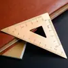 Versão Espessada de 15cm da Régua de Cobre Púrpura com Logo a Laser, Material de Latão, Régua Triangular para Desenho e Esboço de Estudante e Escritório