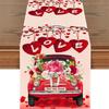 La Bandera de Mesa Más Popular de Amazon para San Valentín, Estampado de Rosa de Amor, Decoración de Mesa para San Valentín, Mantel a Prueba de Polvo y Aislante Térmico