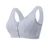 Sutiã colete tipo camisola para meia-idade e idosos, super plus size, fecho frontal, sutiã para mãe, bojo sem aro de aço, algodão, sutiã confortável