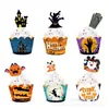 WB 760000 Calabaza de Halloween Fantasma Pastel Postre Borde Horneado Decorativo Tarjeta de Mesa 24 piezas