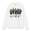 Camiseta Americana Vintage Celta Transfronteriza con Estampado de los Boston Celtics Sudadera Pesada de Cuello Redondo
