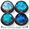 Alta flash diamante pó brilhante PET ultra-fino lantejoulas 6m oco cinco-aguçado estrela da arte do prego gradiente laser pó glitter material em pó