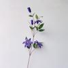 Clemátide artificial de alta calidad, flor artificial de seda, flor individual para mesa de sala de estar, ramo decorativo, adornos