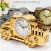 Reloj despertador modelo de coche clásico retro nostálgico estilo europeo, portabolígrafos multifuncional, adornos de reloj, regalo creativo para estudiantes, reloj despertador
