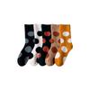 Calcetines de Pierna Media Gruesos Cálidos para el Hogar con Puntos Redondos Grandes de Algodón de Corea del Sur Calcetines de Algodón Calcetines de Pierna Media para Mujer