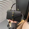 Transfronterizo 2026 Nuevo Modelo Contraste de Color Moda Nicho Bolso Cruzado de Hombro para Mujer Bolso Cuadrado Pequeño Tejido Vintage Bolso de Mano Texturizado