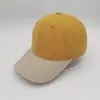 Nova boné de beisebol versátil e estiloso, de algodão puro, com blocos de cor, lavado, vintage, 100% algodão, com aba macia
