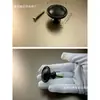 Puxador Preto de Furo Único Estilo Moderno Americano Simples para Gaveta de Sapateira, Guarda-Roupa, Maçaneta de Porta de Armário de Liga de Alumínio