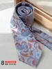 Gravata Masculina Amarrada à Mão Formal Casamento Noivo Padrão Azul Terno de Negócios de Alta Qualidade Moda Retrô Elegante Tendência