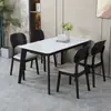 Juego de Mesa y Sillas de Comedor de Madera Maciza para el Hogar, Tamaño para Apartamento Pequeño, Plegable, Mesa de Comedor, Sencillo, Lujo Ligero, Rectangular, Mesa de Comedor Occidental