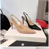 Zapatos de Moda Tacón de Aguja Sexy Sin Espalda, Tacones Altos Elegantes, Sandalias Versátiles de Charol con Punta Cerrada para Mujer, Nuevo Estilo Verano-Otoño 2026