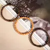 Exquisitamente Elaboradas Cuentas de Sándalo y Madera de Águila Barbie de Corte Recto, Cuentas con Forma Vintage, Cuentas de Barril, Cuentas de Forma Irregular, Pulseras de Hilo de Madera, Cuentas de Oración Budista y Pulseras