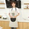 Fangyuan Life Delantal Impermeable Publicitario Cocina Cintura Mujeres Estampado de Logo Ropa de Trabajo Secarse las Manos Moda Coreana