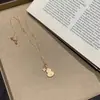 Collar de Calabaza Cepillada de Trébol de Cuatro Hojas Estilo Chino Retro, Cadena para Clavícula de Moda Exquisita Versátil de Gama Alta de Nicho