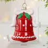 Moldeo por Soplado Papá Noel Colgante de Bola con Forma Especial Diseño de Escena Navideña DIY Colgante de Tren para Árbol de Navidad Listo para la Venta