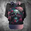 Camiseta de Manga Curta Mais Vendida Transfronteiriça Camisa Básica Feminina Top Interno Feminino Primavera e Outono Design de Estampa 3D Feminino de Nicho