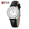 Reloj de Negocios Oufani, Esfera Grande Simple, Reloj de Cuarzo Digital Resistente al Agua 30m, Elegante Reloj de Pareja Luminoso con Calendario Simple