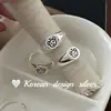 Corea del Sur Namdaemun Joyería de Plata al por Mayor Anillo de Oso de Caricatura Plata de Ley S925 Estilo Lindo Simple y Versátil Modelo para Mujer