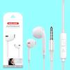 Fones de ouvido com fio de controle intra-auricular para fones de ouvido Huawei OPPO3.5mm de furo redondo para telefones celulares com subwoofer
