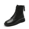 Botas Martin con Cremallera Trasera para Mujer, Nuevo Estilo Otoño e Invierno, Botines Blancos Planos Cortos, Botines Delgados Versátiles Estilo Coreano