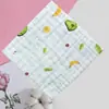 Toalla cuadrada de gasa 25*25 seis capas alta densidad para niños suave amigable con la piel toalla facial para bebé toalla para babas