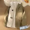 Nova Jaqueta de Algodão Reversível para Homens, Forrada com Lã Sintética de Inverno, Espessada com Lã de Cordeiro, Resistente à Água, Casaco de Algodão Quente