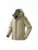 Conjunto de Jaqueta Softshell Impermeável e à Prova de Vento, Jaqueta Quente Três em Um, Jaqueta Camuflada, Casaco de Algodão, Personalizável