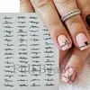 Belleza Total Pegatinas 3D para Uñas Transfronterizas Ins 4 Colores Línea Simple Inglesa Pegatinas para Uñas