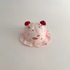 Chapéu de Bebê Qiunan Outono Inverno Novo Estilo Coreano Bonito Chapéu Balde Bebê Recém-nascido Criança Pequena Exterior À Prova de Vento Menina Chapéu de Pescador para Bebê