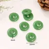 Acessórios de esmalte colorido de vidro pingente de fivela de paz de jade falso colar com pingente de fivela de princesa topázio de jade branco pulseira DIY pingente atacado