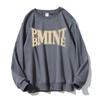 Sudadera de Felpa Nueva de Invierno 2025 para Hombre, Estilo Americano Estampado Trendy Ins Chaqueta Holgada, Top de Cuello Redondo Estilo Pareja