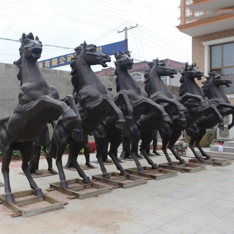 铜马雕塑，欧式大型铜马，纯铜马雕塑，黄铜铸造铜马摆件，西方大