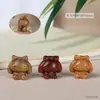 Pulsera de Cuentas Sueltas Talladas Estilo Dibujo Animado de Sándalo, Cuentas Espaciadoras para Manualidades, Joyería, Cadena para Teléfono Móvil, Llavero, Accesorios