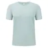 Camiseta de Algodão com Amônia Líquida de Verão 60S Dupla Face Proteção Solar Logo Personalizado Lisa Cor Sólida Gola Redonda Manga Curta Em Estoque Venda por Atacado Impressão