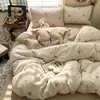 Grado A para Mamá y Bebé 100% Algodón Ultra Suave Antibacteriano Juego de Ropa de Cama Sábana Funda Nórdica Funda Doble Capa Gasa Dormitorio Tres Juego de 4 Piezas