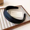 Diadema Ancha de Cuero Vintage para Mujer, Estilo Melard con un Toque de Lujo, Diadema de Corona Alta para Otoño e Invierno, Accesorio Versátil para el Cabello
