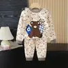 Ropa infantil para primavera y otoño, conjuntos de ropa interior de algodón para niños, tops y pantalones de otoño para niños y niñas, pijamas, ropa para casa al por mayor