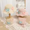 Sombrero de paja de princesa a prueba de sol para niña pequeña de verano, sombrero de pescador a prueba de sol para bebé niña de verano, bolsa para niños padre-hijo