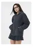 Chaqueta y Sudadera de Ajuste Holgado para Pareja Lulu para Mujer, Cremallera Retro Americana, Estilo Perezoso Versátil con Capucha para Hombre, Otoño e Invierno