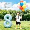 Globos de fuegos artificiales de tira larga de color dopamina para exteriores, accesorios para fotos infantiles, montaje de decoración de cumpleaños para niños y niñas