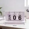Calendário de Virar de Madeira Criativo Decoração para Mesa de Computador de Escritório Gabinete de TV Sala de Estar Casa Quarto Mesa de Estudante