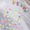 Cyansea Outono Colorido Estilo Ins Cogumelo Flash Laser Adesivos de Unha Joias para Unhas Adesivos de Unha Adesivos
