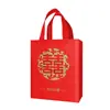 Bolsa de Presente da Sorte Vermelho Jujuba Espessa Mais Vendida Bolsa de Presente de Alta Qualidade Bolsa Traseira Bolsa de Mão Não Tecida Bolsa para Tabaco Chá Vinho