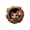 Nuevo ratón y gato de dibujos animados decoración creativa transfronteriza para habitación infantil pegatinas de pared autoadhesivas 3D PVC 3D removibles