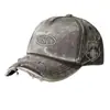 Boné de Beisebol Retro Desgastado Masculino Tendência Bordado Outdoor Casual Aba Curva Chapéu para Todas as Estações